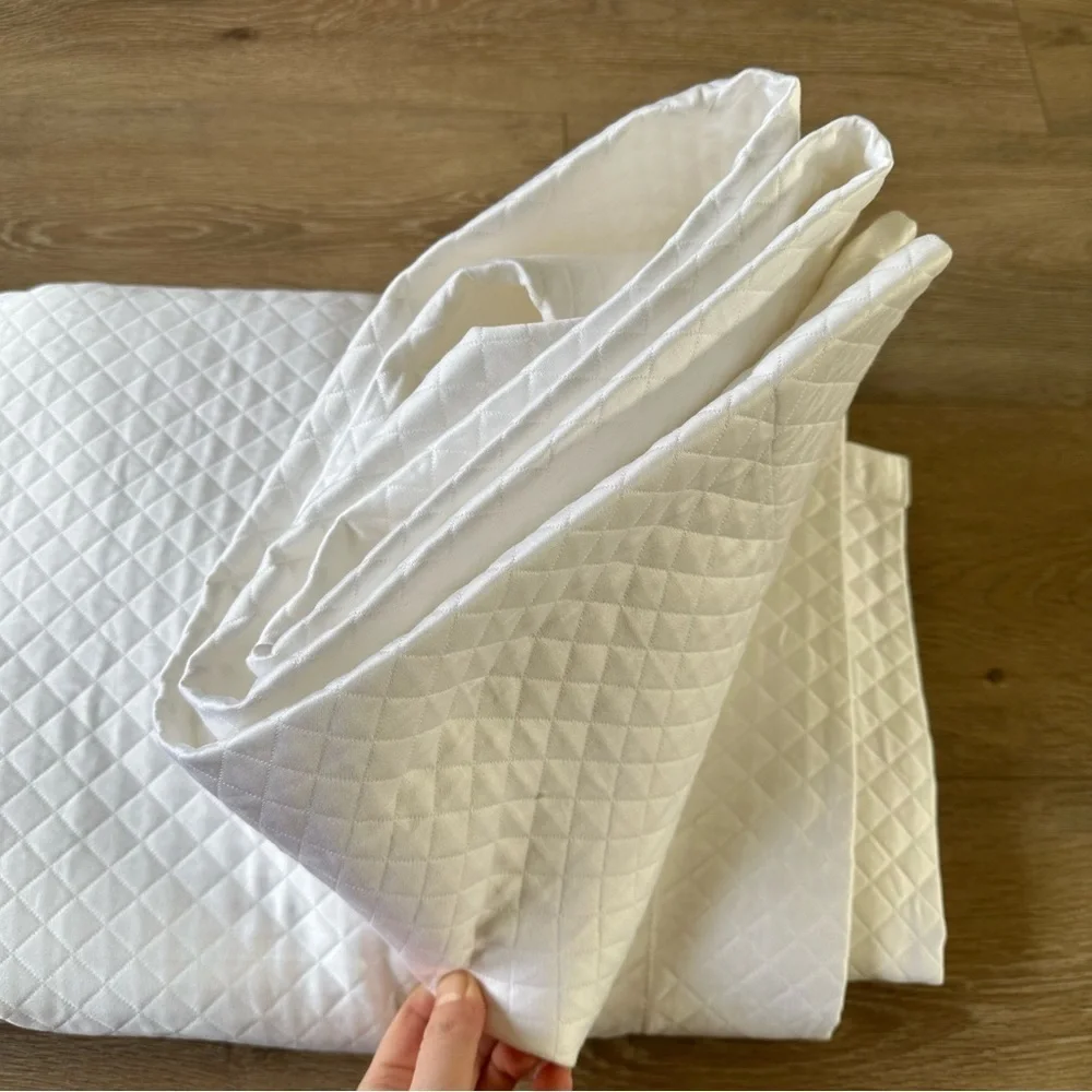 NEW Legacy Home Twin 100% Cotton Quilt Coverlet White Made In USA
